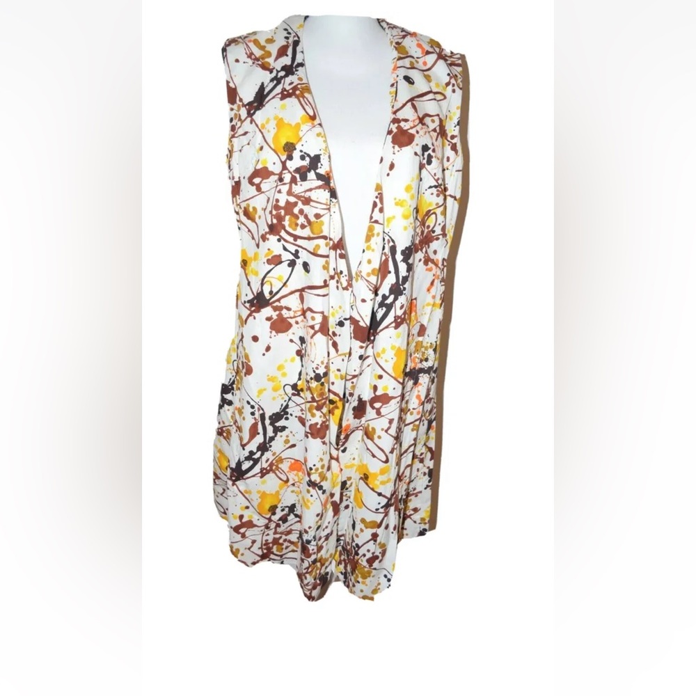 1960's Vintage Country Miss multi colored pattern sleeveless dress with 1 snap
